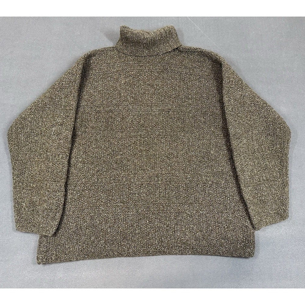 Banana Republic Turtleneck Womens Size Small Silk Wool Blend Sweater Green